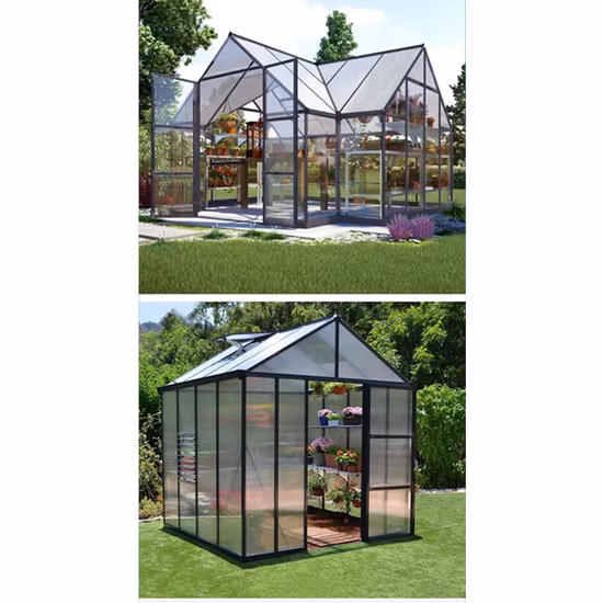 야외 금속 알루미늄 프레임 그린 하우스 뒷마당 미니 온실 빅토리아 상업 유리 정원 온실 판매에 사용